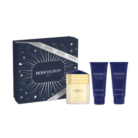 BOUCHERON POUR HOMME EDP 100 ML + AFTER SHAVE BALM 100 ML + SHOWER GEL 100 ML SET